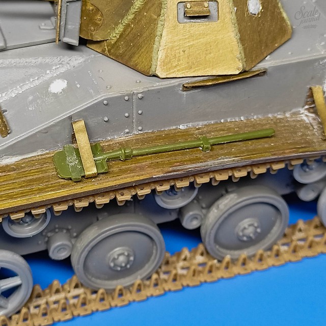 Зимняя диорама с танком т-60 и танковым десантом