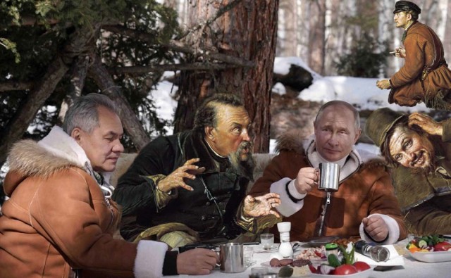 Фотожаба: Три соседа на привале