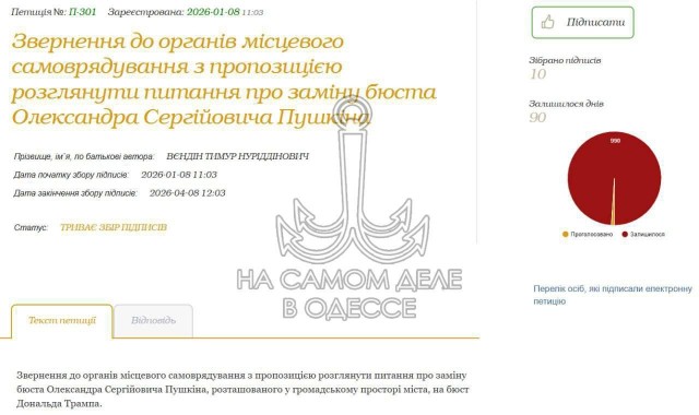 Петиция в Одессе