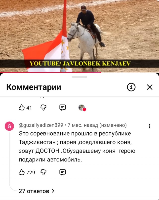 Эффектно оседлал коня на скаку!