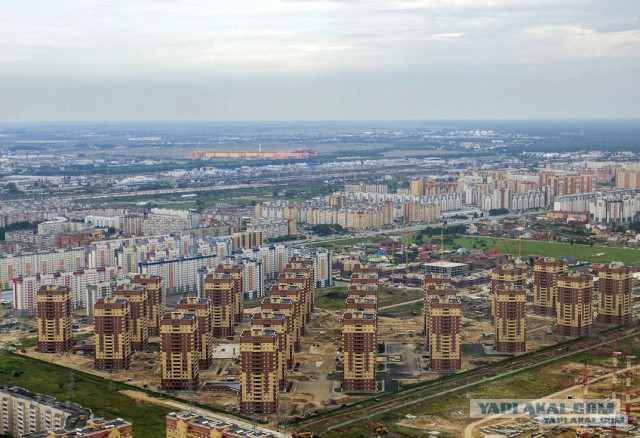 Зимняя Тюмень с высоты
