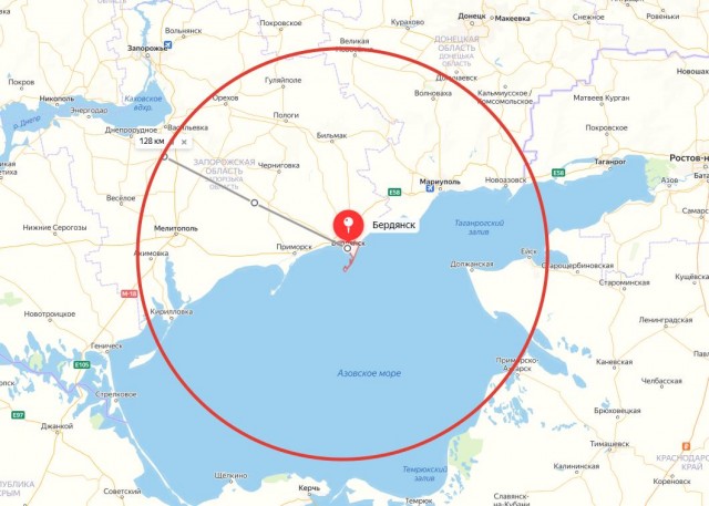 Взрывы в порту Бердянска