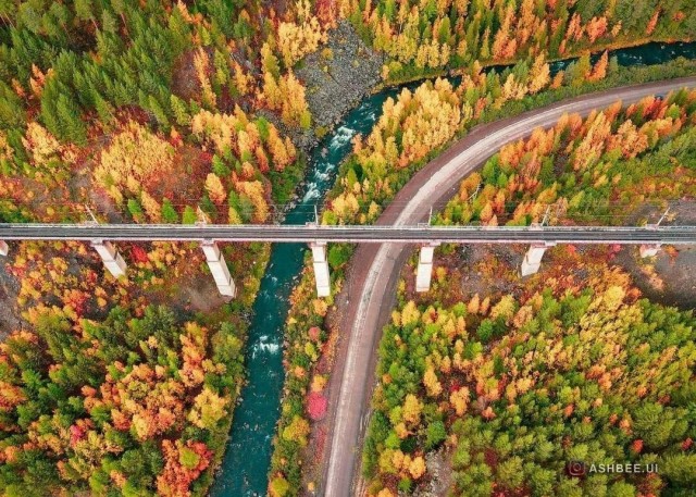 Осень на железной дороге