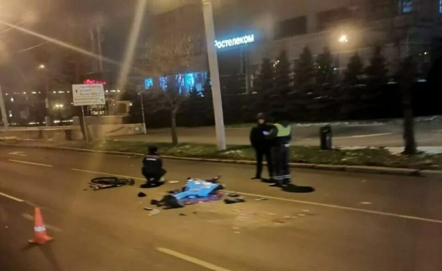 Внедорожник переехал велосипедиста