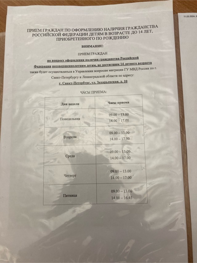 Штамп о гражданстве новорожденному в РФ
