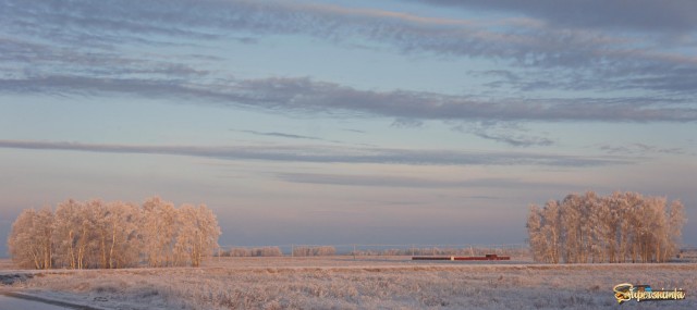 Снег и мороз в деревне