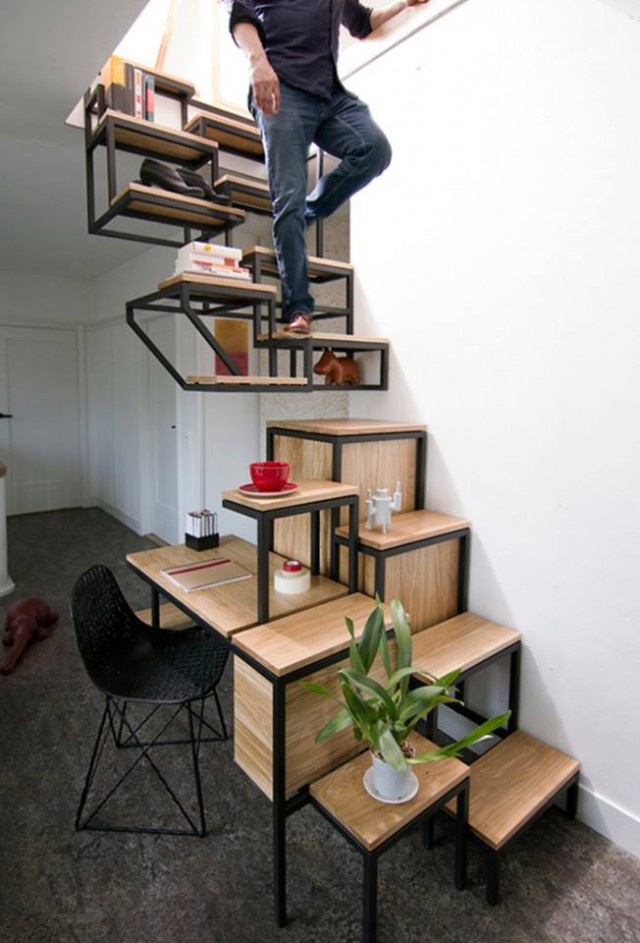 Лестницы должны быть практичными! Или "оптимизация домашнего пространства"