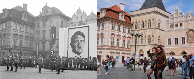 Фотографии оккупированной нацистами Праги: тогда и сегодня