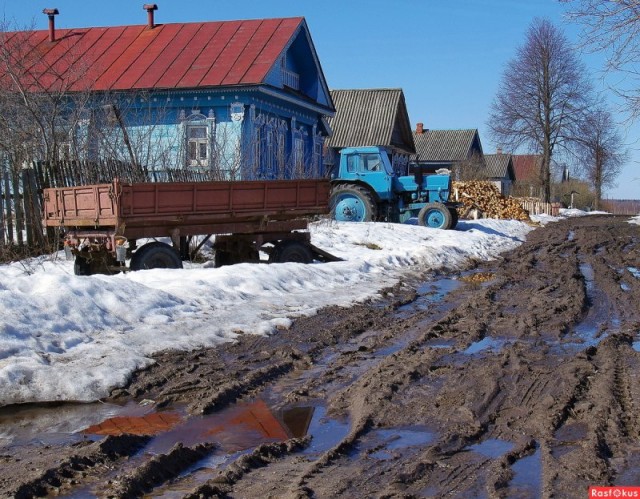 Начало весны в деревне