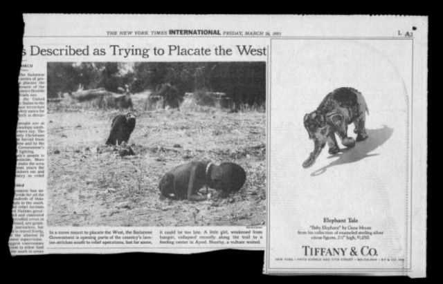 «Девочка и стервятник»: как всего один репортажный снимок разрушил карьеру и жизнь фотографа Кевина Картера.Судан, 25 марта 1993