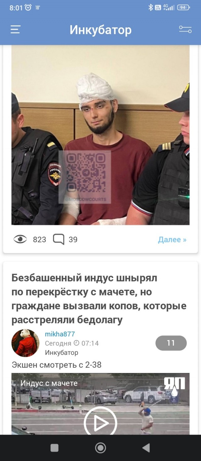 Часть четыре:Нападавший вчера на полицейских на Щелковском шоссе таджик Шеравган Кунджумов арестован в Преображенском суде Москвы