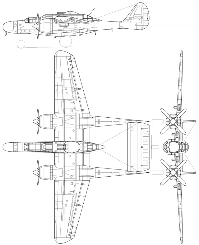 Northrop P-61 Black Widow: первый американский специализированный ночной истребитель