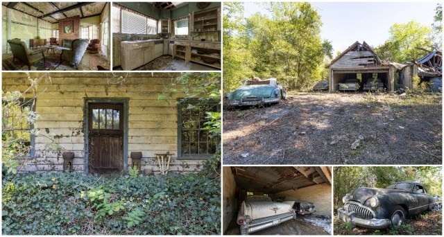 Заброшенный дом коллекционера антикварных автомобилей