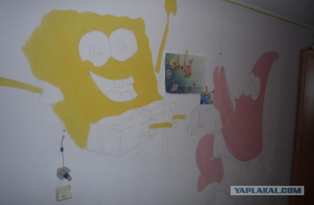 Роспись одной из стен в детской