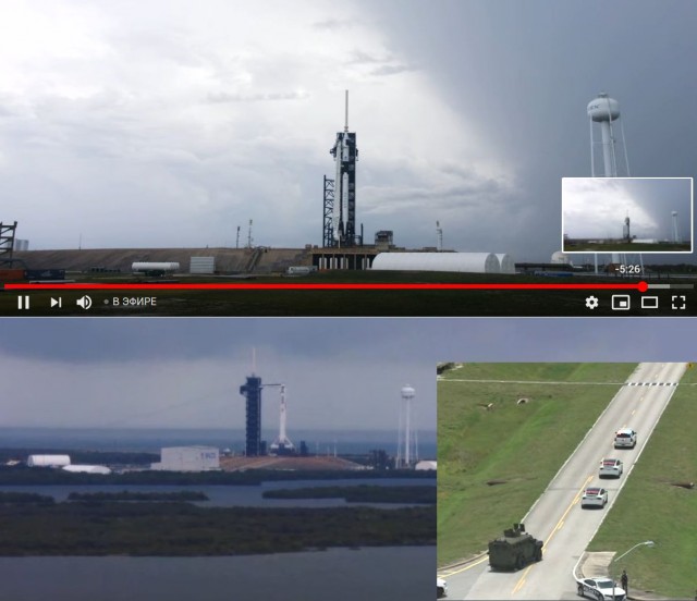 Прямая трансляция пилотируемого запуска SpaceX Crew Dragon