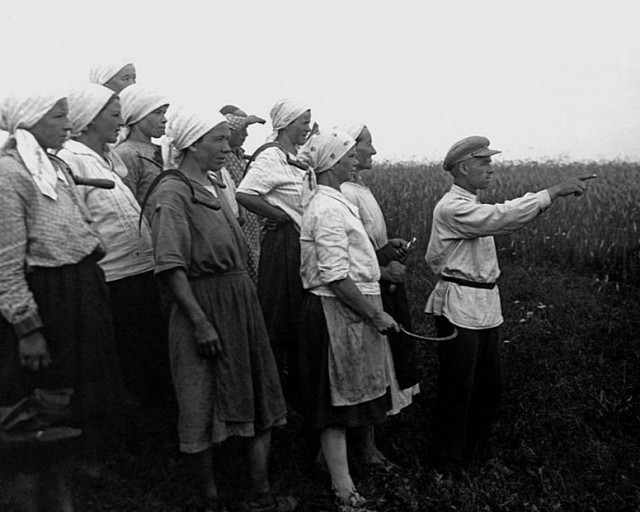 Работа и быт в предвоенной деревне в черно-белых фотографиях
