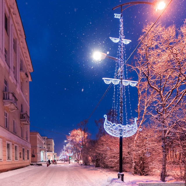 Полярная ночь. Мурманск