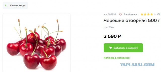 Картошка поднадоела, поговорим про черешню.