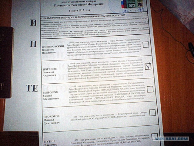За кого голосовали? Выборы 2012