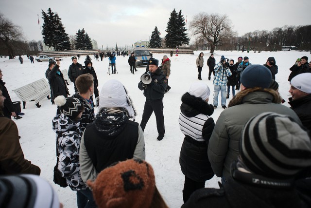 Полиция разогнала «Снежную битву»