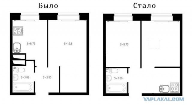 Эргономичная двушка из однушки 32 м2