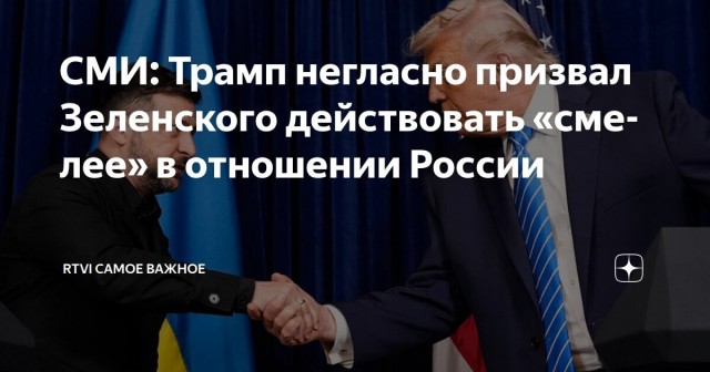 Трамп призвал Зеленского действовать более решительно в отношении России