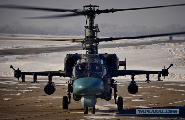 Тренировочные полеты боевых вертолетов Ка-52