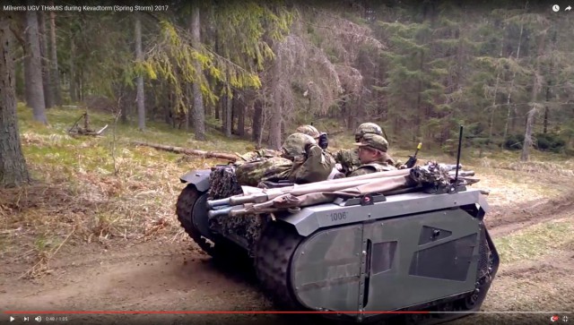 Видео испытаний боевого робота «Нерехта»