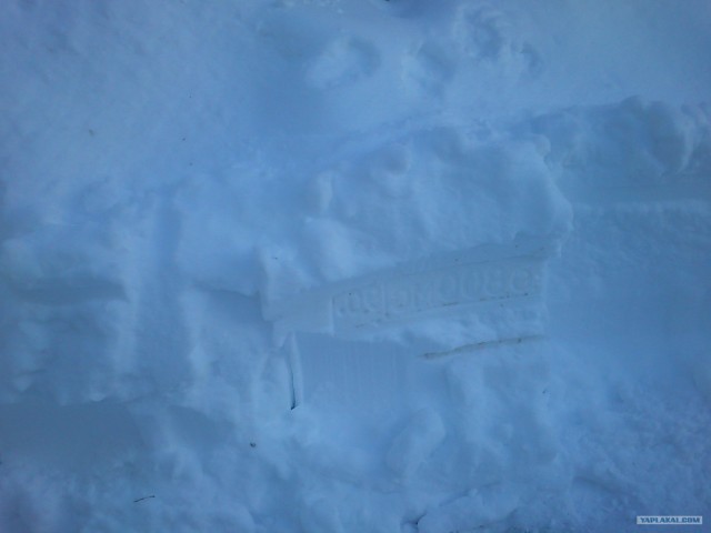 Снег "скрывает" все следы