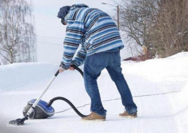 А как вы убираете снег?