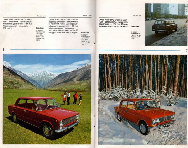 Прейскурант продовольственных товаров магазина «Березка», 1975 год