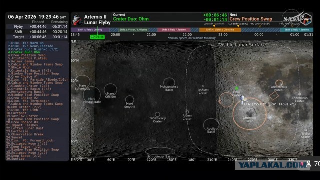 NASA показало свежий снимок тёмной стороны Луны