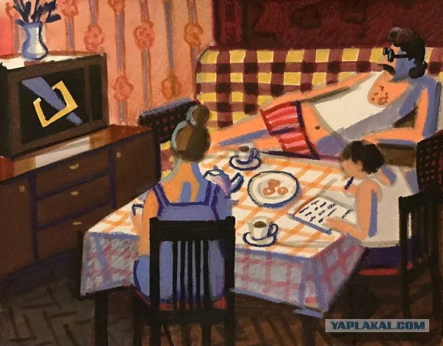 Воспоминания из советского детства на картинах Зои Черкасской
