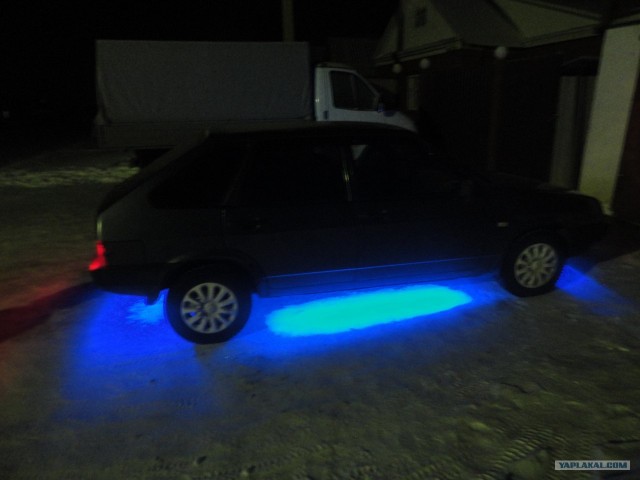 Подсветка днища ВАЗ 2109 светодиодной лентой RGB