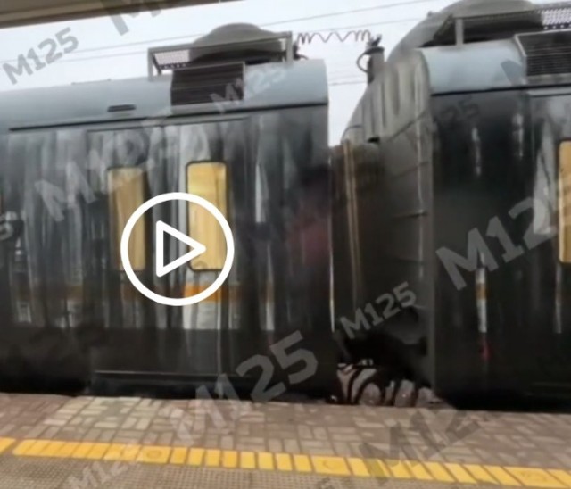 Изуродованный состав замечен на МЦД