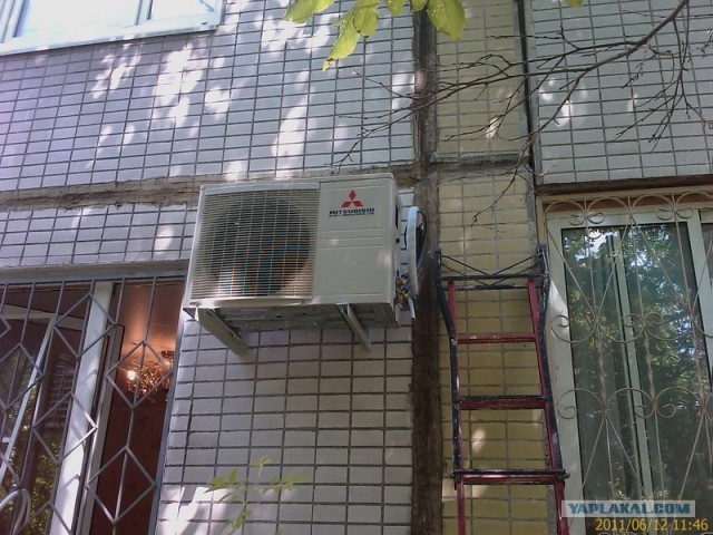 Установка кондиционера в картинках