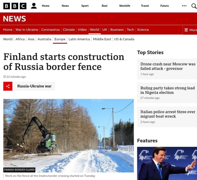 Финляндия начала строительство забора на своей границе с Россией - BBC News