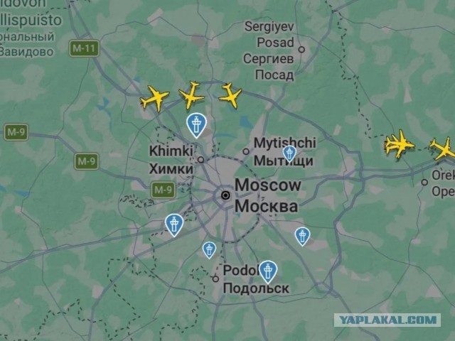 Небо над Москвой почти полностью закрыто
