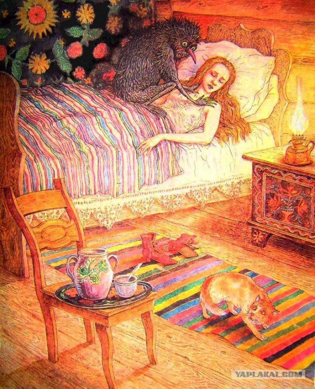 Женщина и банник картина