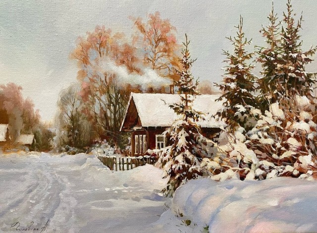 Снится мне деревня, Родина моя. Живопись Натальи Головиной