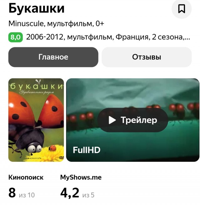 Мультики из мира насекомых
