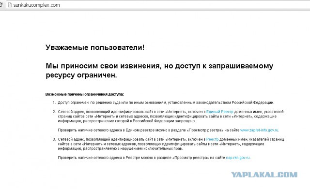 Истинные причины блокировок сайтов. Исследование п