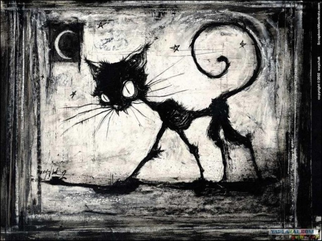 Рисованный котовторник