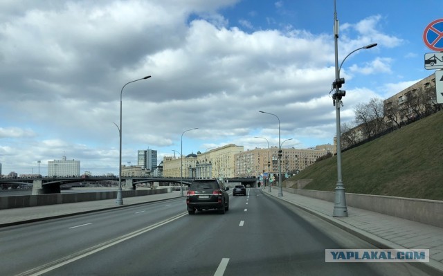 Москва. Почти пустые дороги. 23.03.20