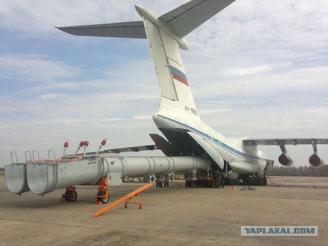 Сброс 42 тонн воды с помощью Ил-76