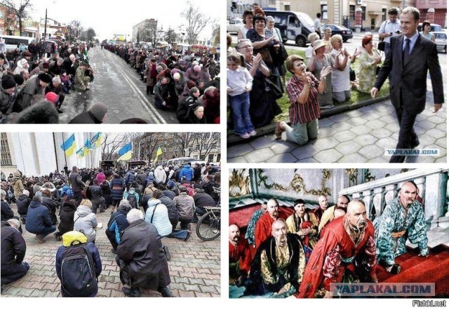Украина. Как учат встречать погибших героев.