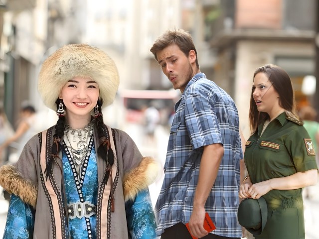 Мало кто знает, но мем с "парнем, оглядывающимся на девушку" первыми придумали киргизы в 1959 году