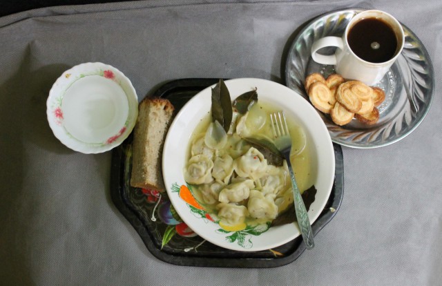 Тесто и мясо