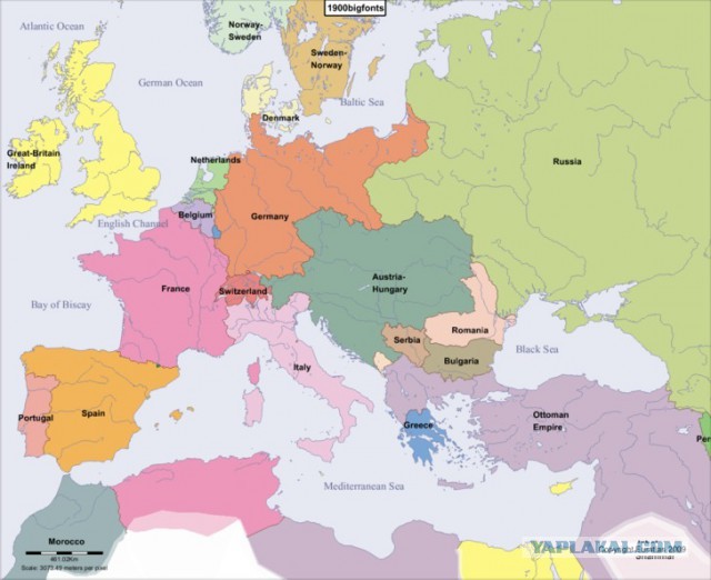 Карта Европы за 2000 лет
