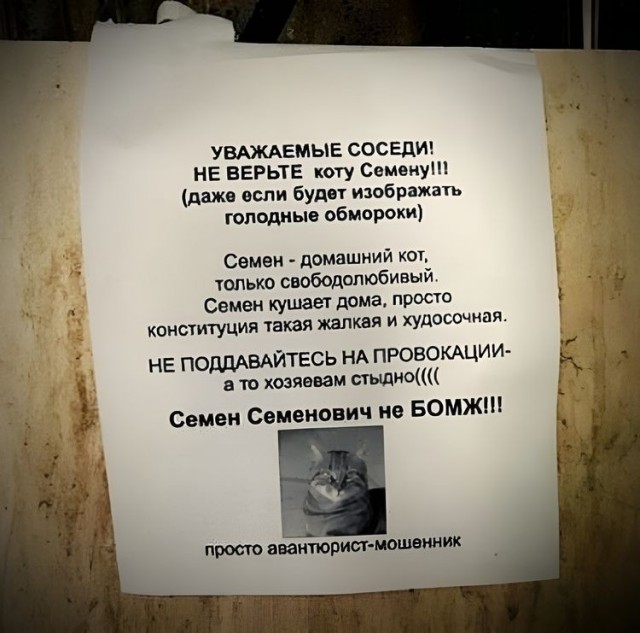 А какие соседи у Вас?